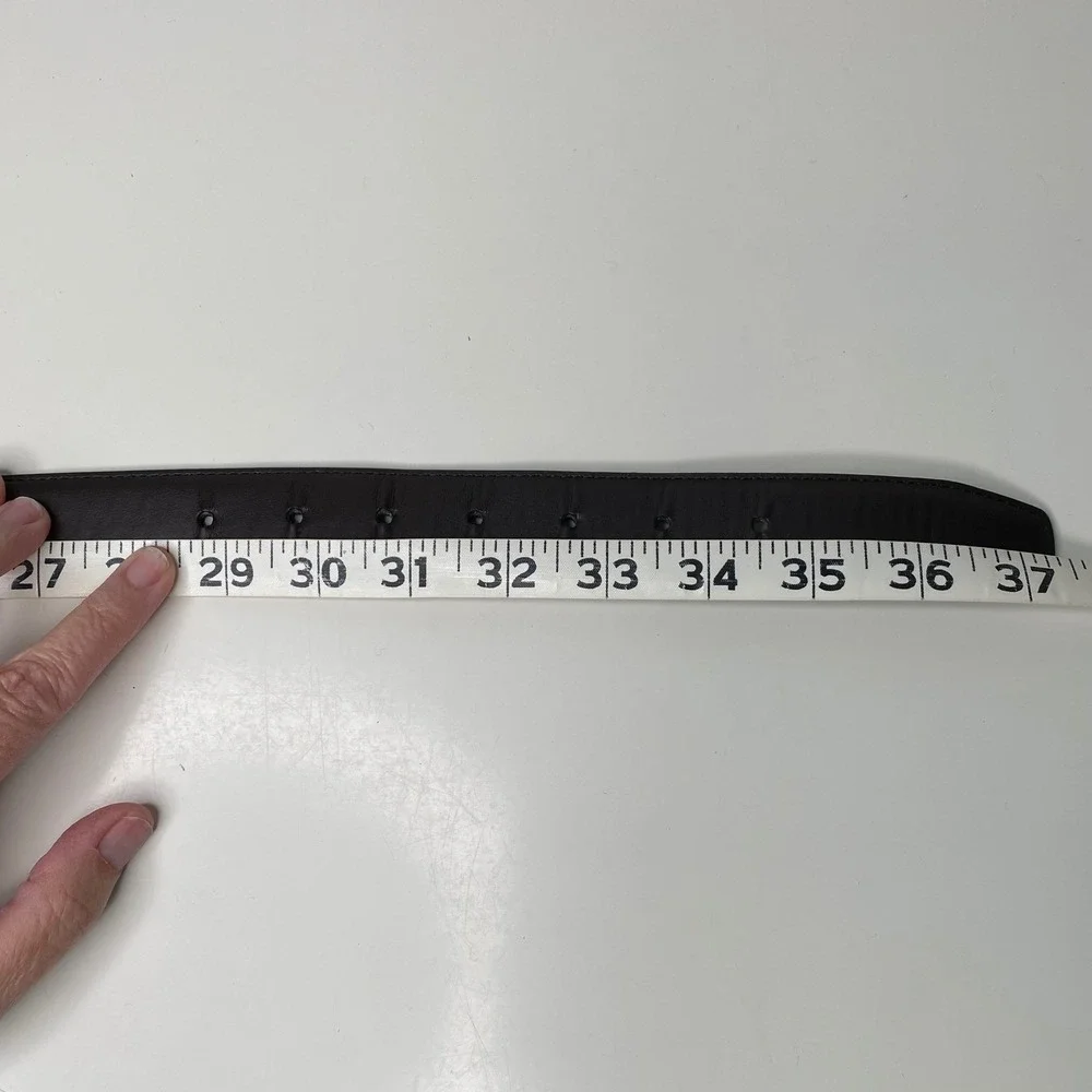Nordstrom Reversible Leather Belt‎ Silver Buckle Classic Size 32